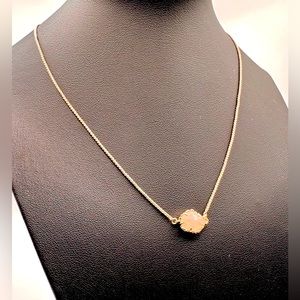 Kendra Scott Gold & Pink Stone Necklace-w/Dust Bag-Never Used-Excel Condition